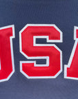 Navy Retro Nike Hoodie with Sewn-On USA and Flag