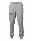 Grey Retro Nike Joggers with Sewn-On USA