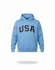 Carolina Retro Nike Hoodie with Sewn-On USA and Flag