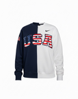 Split Retro Nike Crew with Sewn-On USA and Flag