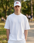 Outdoor Cap USA American Flag Dad Hat — White