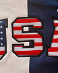 Split Retro Nike Crew with Sewn-On USA and Flag