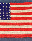 Jean Jacket with Beaded American Flag