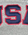 Grey Retro Nike Crew with Sewn-On USA and Flag
