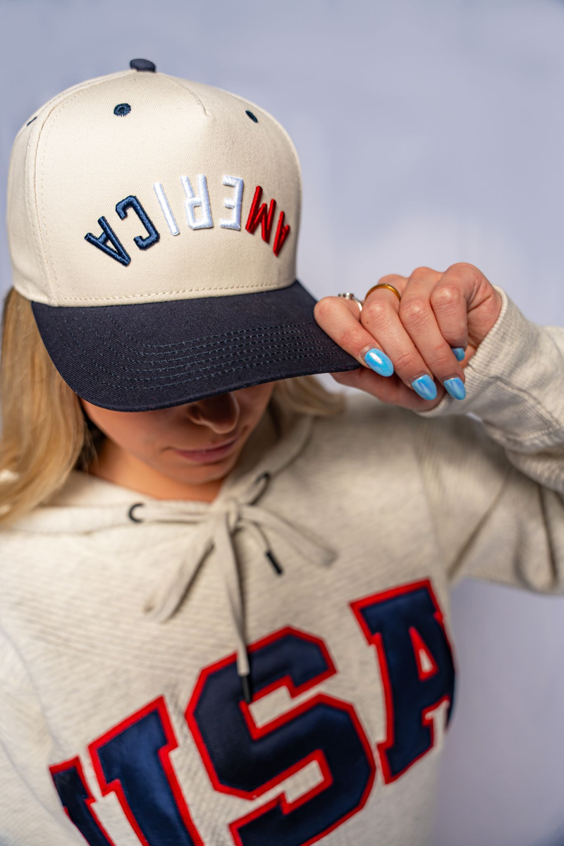 Upside Down Arched America Hat