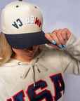 Upside Down Arched America Hat