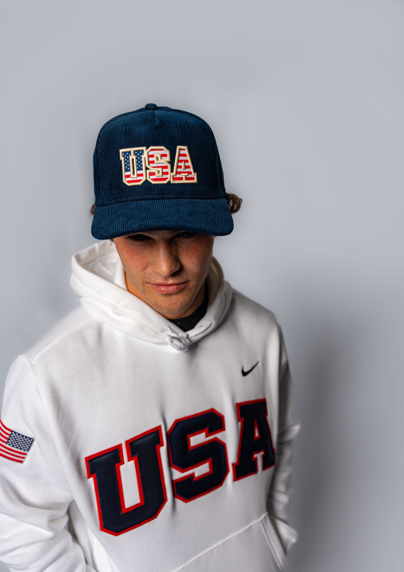 USA Midnight Blue Corduroy Hat