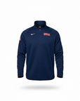 Navy USA Quarter Zip with Embroidered USA Lettering